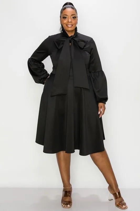 Bishop Sleeve Midi Dress
