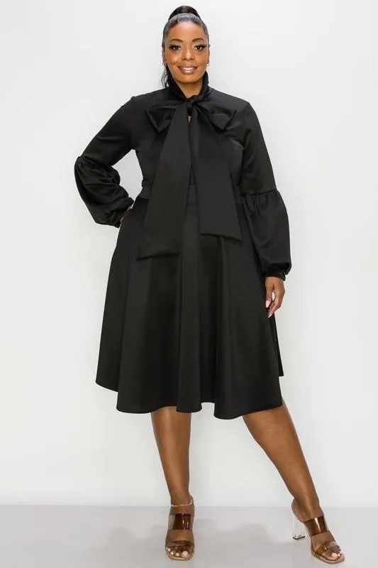 Bishop Sleeve Midi Dress
