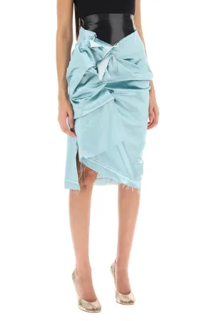 decortique skirt with built-in briefs in latex