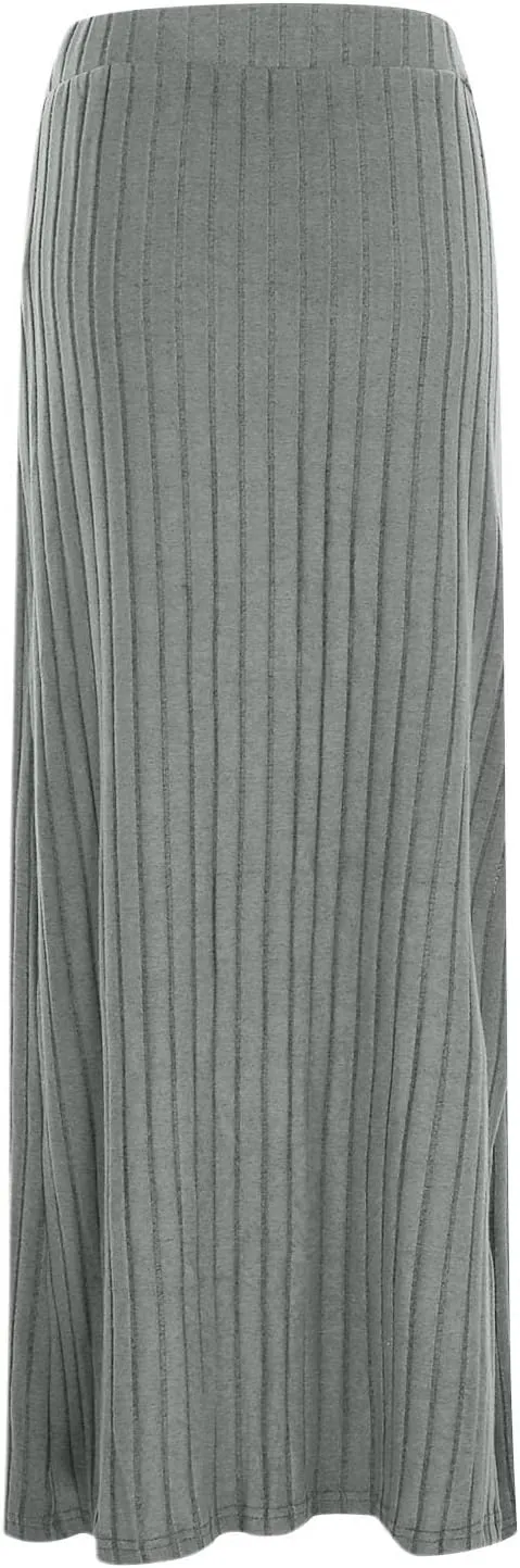 High Waisted Skirts for Women Tummy Control Split Solid Slim Fit Casual Long Skirts for Going Out Vacation Clothes