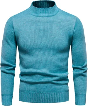Mens Sweater Men's Solid Turtleneck T-Shirts Long Sleeve Shirt Thermal Baselayer Ribbed Pullover Sweaters Sweatshirt