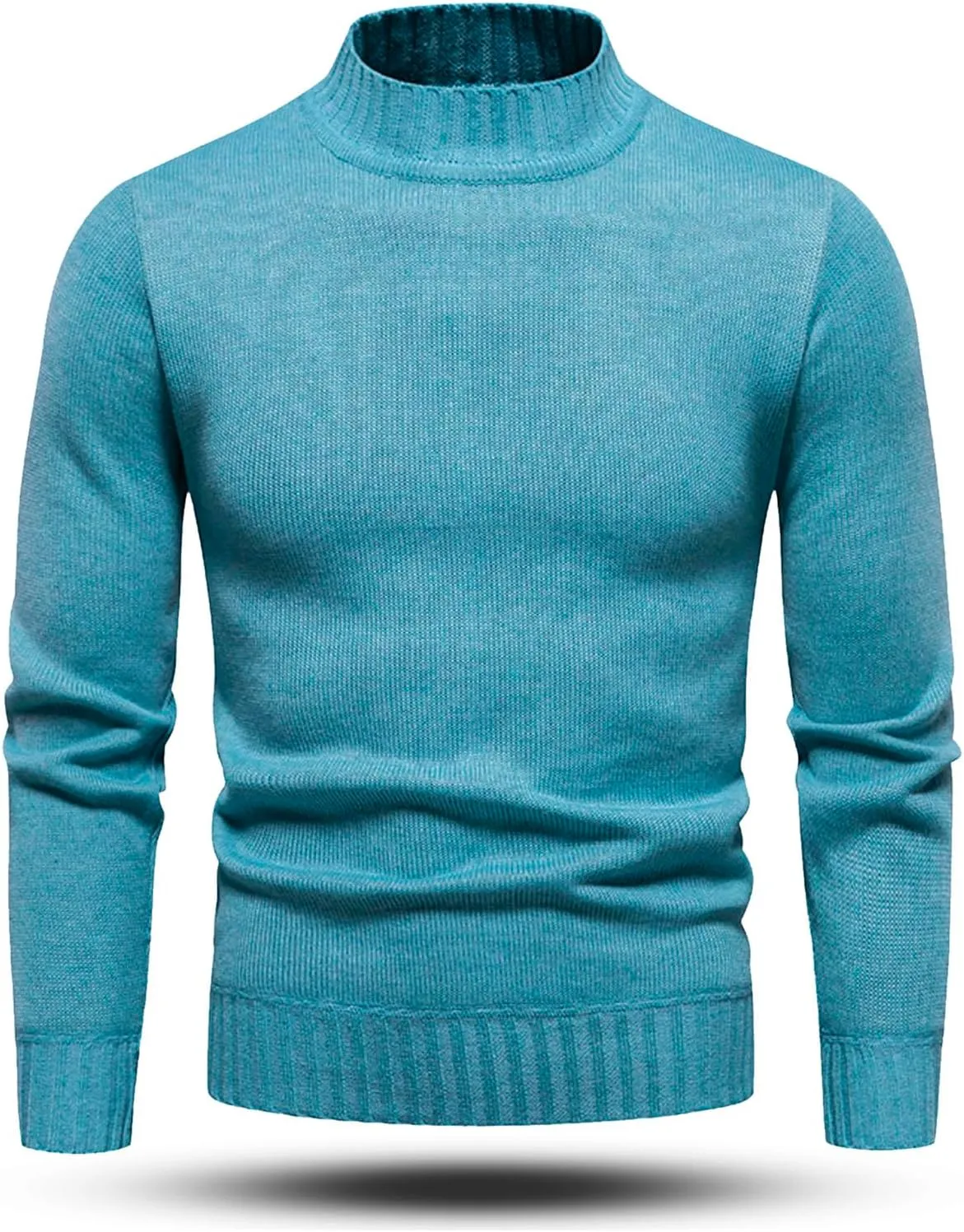 Mens Sweater Men's Solid Turtleneck T-Shirts Long Sleeve Shirt Thermal Baselayer Ribbed Pullover Sweaters Sweatshirt