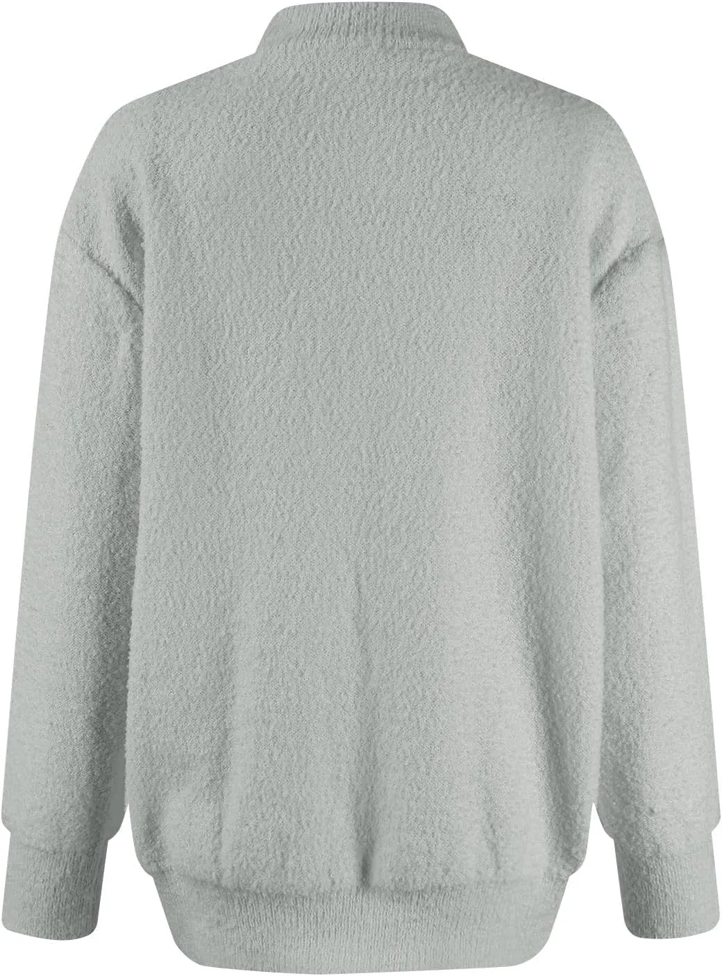 Oversized Sweaters for Women Crewneck Chunky Knit Sweater Fall Trendy Long Sleeve Fuzzy Fleece Pullover Sweaters