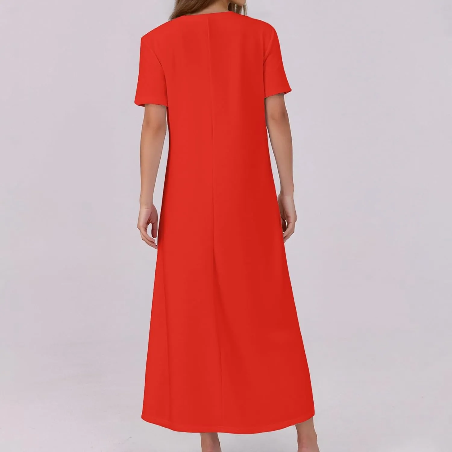 Summer Dresses for Women 2025 Casual Short Sleeve Button Down Boho Maxi Dress Loose Beach Vacation Sun Dresses