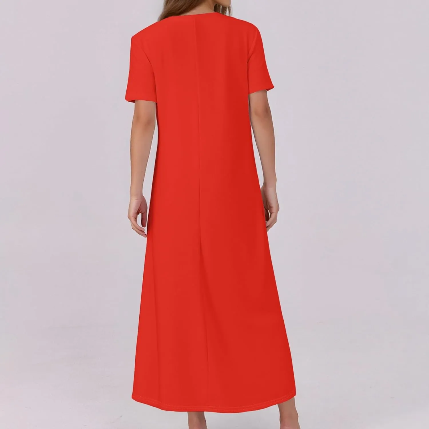 Summer Dresses for Women 2025 Casual Short Sleeve Button Down Boho Maxi Dress Loose Beach Vacation Sun Dresses