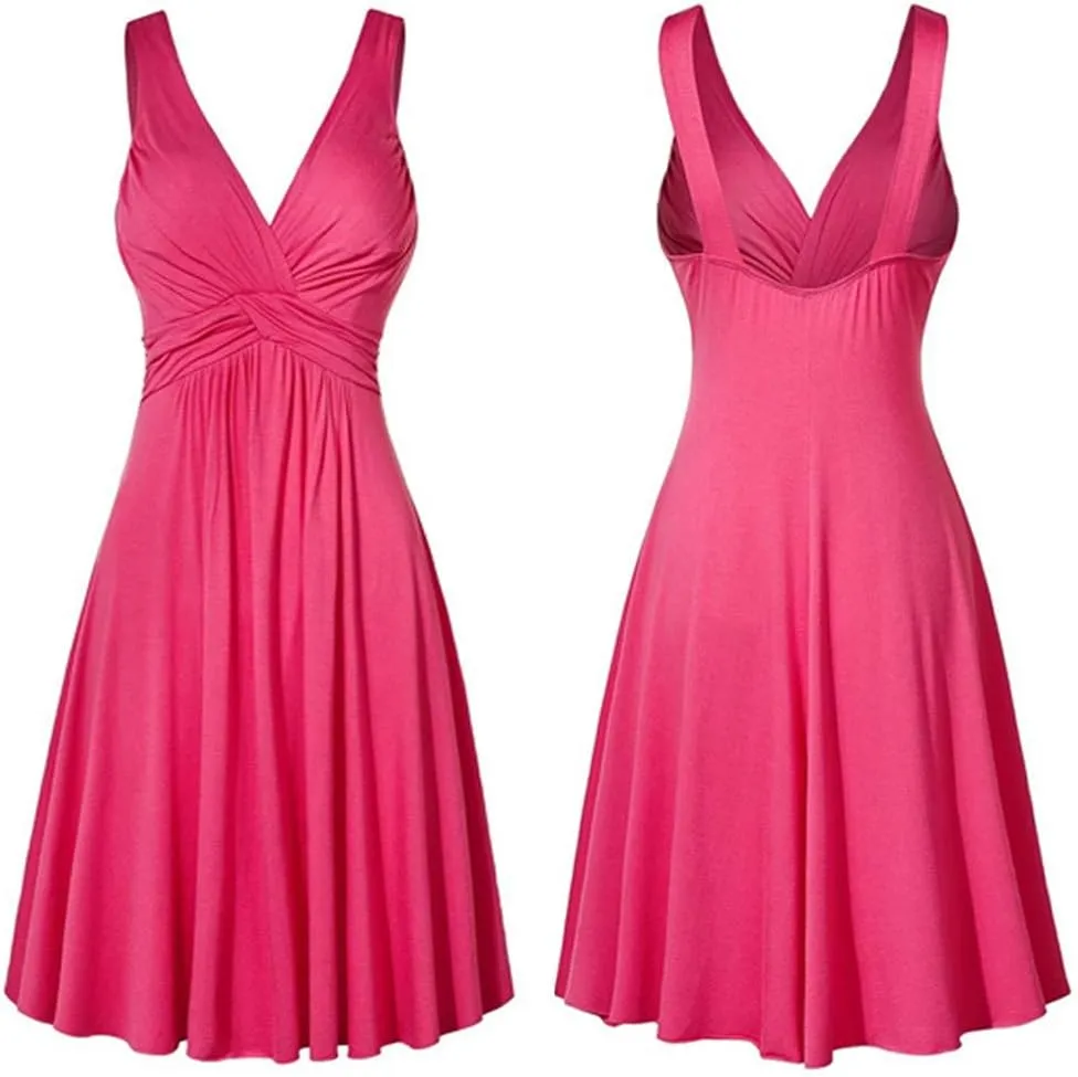 Wedding Guest Dresses for Women Holiday Sexy Deep V Neck Sleeveless A-Line Cocktail Dress Homecoming Mini Sundresses