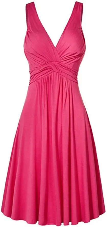 Wedding Guest Dresses for Women Holiday Sexy Deep V Neck Sleeveless A-Line Cocktail Dress Homecoming Mini Sundresses