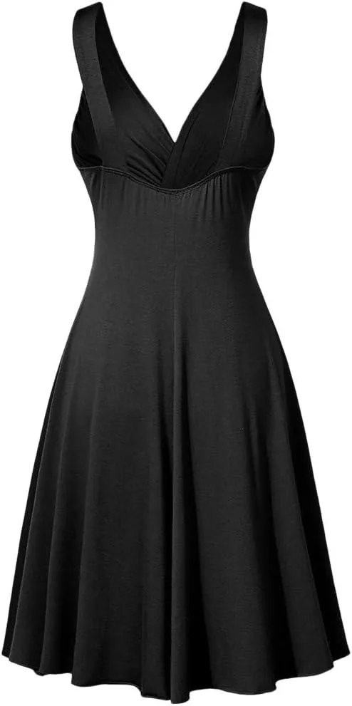 Wedding Guest Dresses for Women Holiday Sexy Deep V Neck Sleeveless A-Line Cocktail Dress Homecoming Mini Sundresses