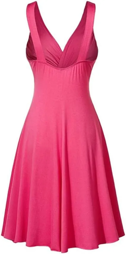 Wedding Guest Dresses for Women Holiday Sexy Deep V Neck Sleeveless A-Line Cocktail Dress Homecoming Mini Sundresses