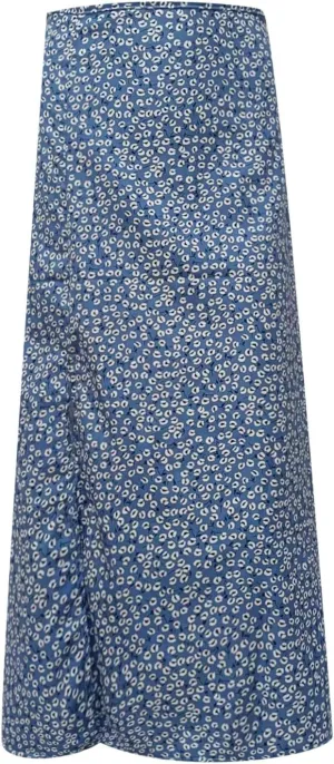 Womens Floral Maxi Skirt Boho Side Slit Flowy Summer Long Skirts Comfy High Waist Beach Print A-Line Skirts 2025