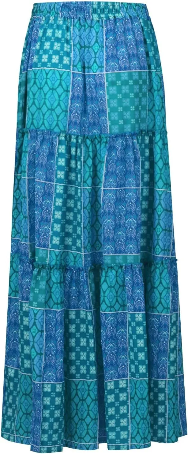 Women's Skirts,High Waisted Summer Flowy Long Skirts for Women 2025 Linen Womens Boho Maxi Skirt with Pockets