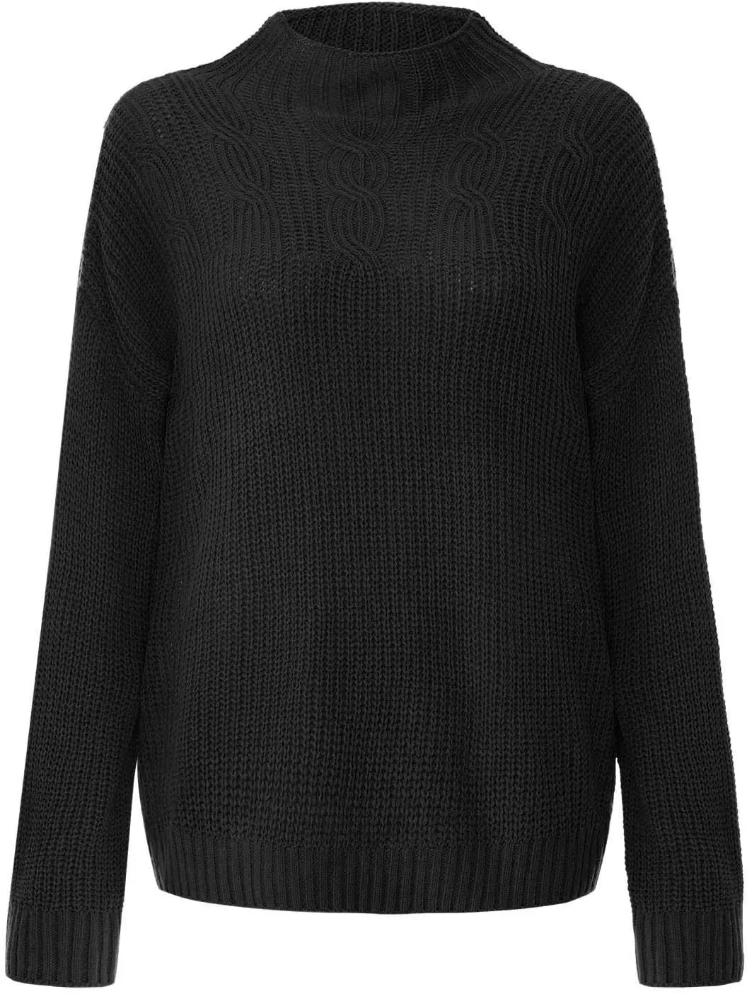 Womens Turtleneck Sweaters Cable Knit Tops Sweater Long Sleeve Pullover Sweaters 2022 Casual Dressy Winter Jumper